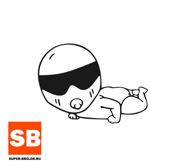 Наклейка на авто Ребенок STIG