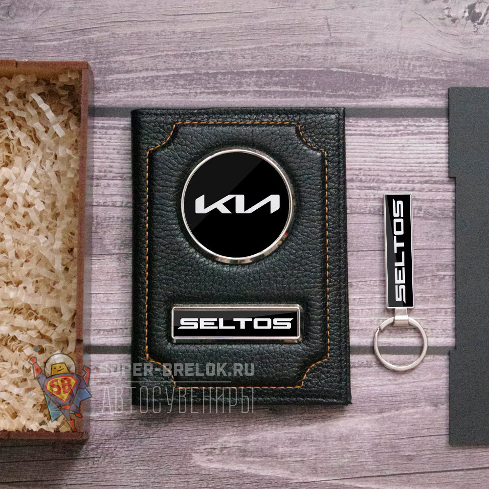 Обложка с логотипом KIA Seltos