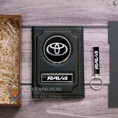 Обложка с логотипом Toyota Rav 4